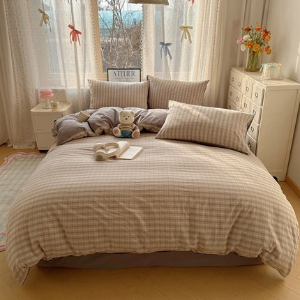 91家纺网 家纺一手货源 找家纺 （总）雅居纺家纺 2025全棉色织水洗棉四件套