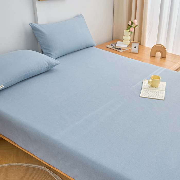 91家纺网 家纺一手货源 找家纺 棉乐町家居  2025新款原棉粗布床笠 偶遇