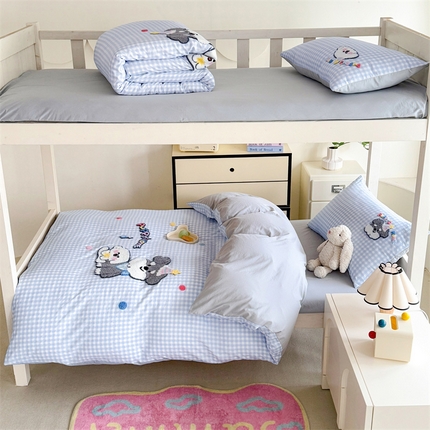 优贝 2025爆款学生季云朵棉水洗棉毛巾绣学生三件套四件套（提供买家绣） 蛋仔派对