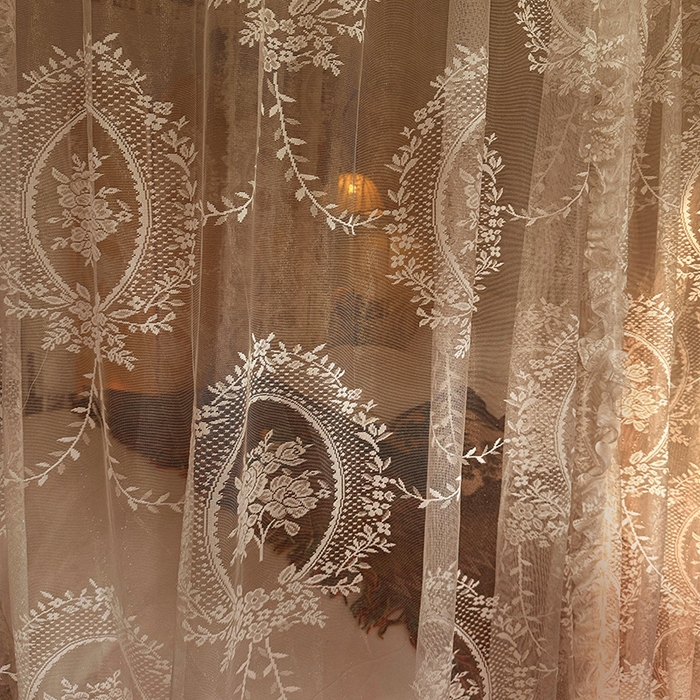 91家纺网 家纺一手货源 找家纺 都市缘蚊帐  2025新款303法式提花蕾丝蚊帐 303薇尔庄园-奶油杏