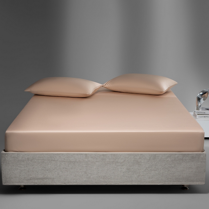 91家纺网 家纺一手货源 找家纺 蓝邻家纺 2025年新款全棉新疆长绒棉单品系列--床笠 浅香槟