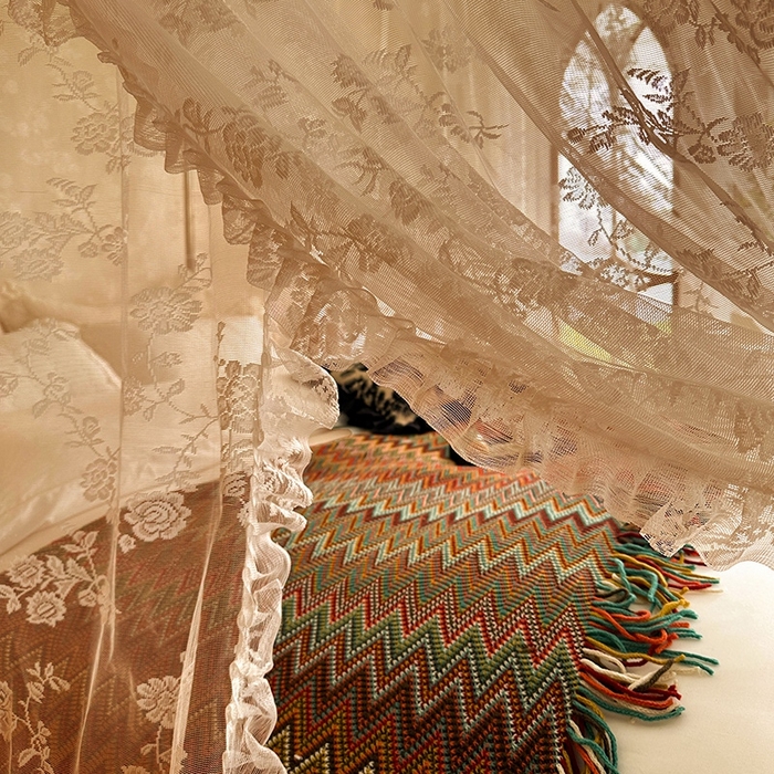 91家纺网 家纺一手货源 找家纺 都市缘蚊帐  2025新款303法式提花蕾丝蚊帐 303可可庄园-奶油玉