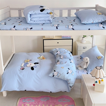 优贝 2025爆款学生季云朵棉水洗棉毛巾绣学生三件套四件套（提供买家绣）帕恰狗