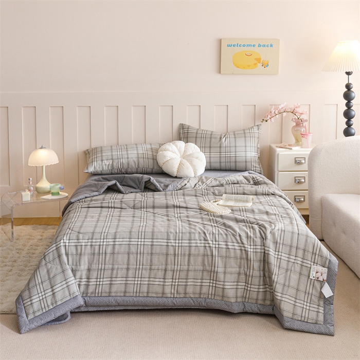 91家纺网 家纺一手货源 找家纺 恬思语家纺 2025新款全棉印花棉花夏被城市生活