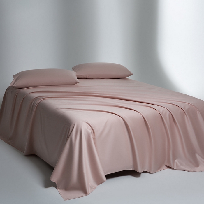 91家纺网 家纺一手货源 找家纺 蓝邻家纺 2025年新款全棉新疆长绒棉单品系列--床单 白桃菜粉