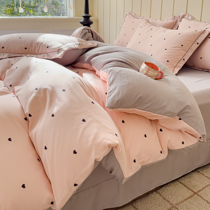 91家纺网 家纺一手货源 找家纺 可思家纺2025新款可思-简单款双层纱套件 心晴