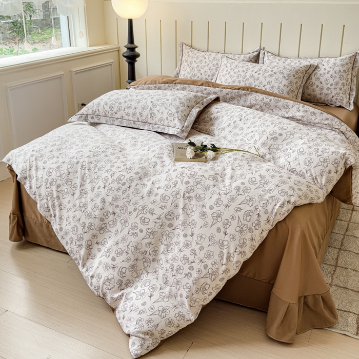 91家纺网 家纺一手货源 找家纺 可思家纺2025新款可思-简单款双层纱套件 莱卡