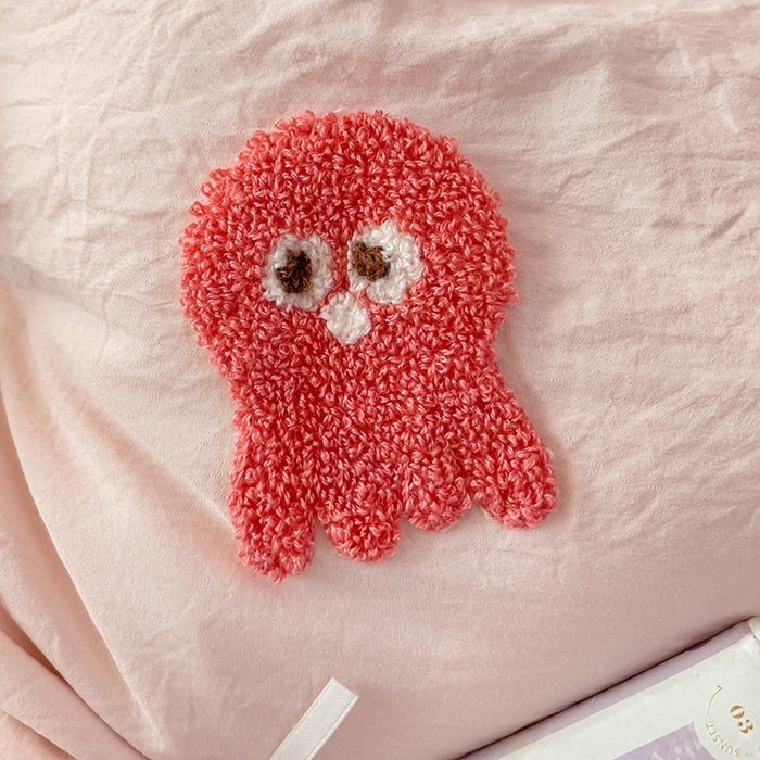 91家纺网 家纺一手货源 找家纺 韩巢家纺  2025超柔水洗棉毛巾绣床上用品四件套-小精灵系列（提供卖家秀 ） 小精灵浅粉