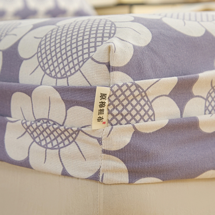 91家纺网 家纺一手货源 找家纺 棉乐町家居  2025新款原棉粗布床笠 太阳花