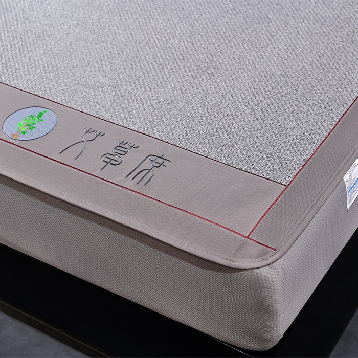 91家纺网 家纺一手货源 找家纺 小牛席业 2025新款加厚款-经典艾草养生席（床笠款）凉席藤席冰藤席冰丝席竹席草席空调席乳胶席豆豆席 艾草养生席-床笠款-灰色