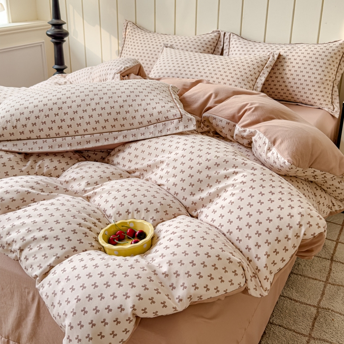 91家纺网 家纺一手货源 找家纺 可思家纺2025新款可思-简单款双层纱套件 小美好