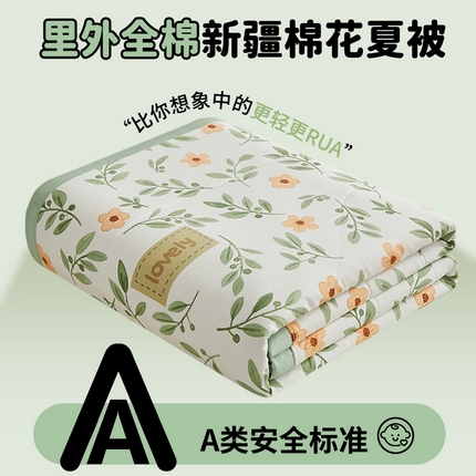 91家纺网 家纺一手货源 找家纺 （总）暖阳【同款地板价】【A类送质检】2025新款印花全棉棉花夏被纯棉空调被