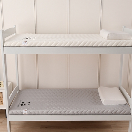 2025新款牛奶丝学生和地铺专用床垫 熊猫头灰