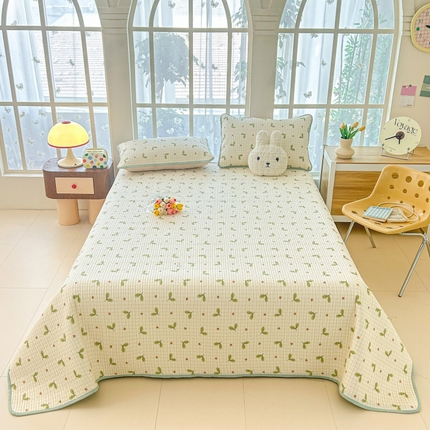 恒尚居 2025新款全棉床盖床单小清新床垫床褥垫-跑量（四季款） 小月芽
