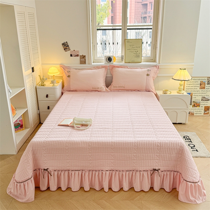 91家纺网 家纺一手货源 找家纺 恒爱家纺 糯糯棉闪耀单床盖 闪耀-豆粉