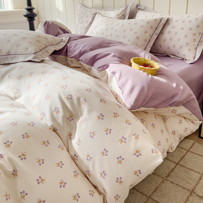 91家纺网 家纺一手货源 找家纺 可思家纺2025新款可思-简单款双层纱套件 花束