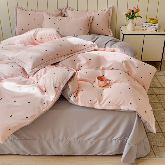 91家纺网 家纺一手货源 找家纺 可思家纺2025新款可思-简单款双层纱套件 心晴