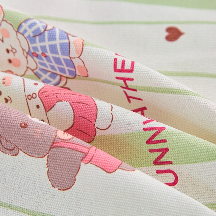 91家纺网 家纺一手货源 找家纺 棉乐町家居  2025新款原棉粗布床笠 甜酷法则