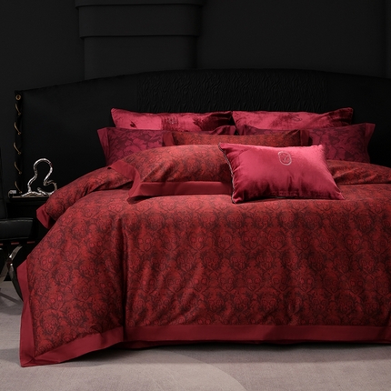 91家纺网 家纺一手货源 找家纺 （总）阿那亚 2025新款雅缎数码印花四件套