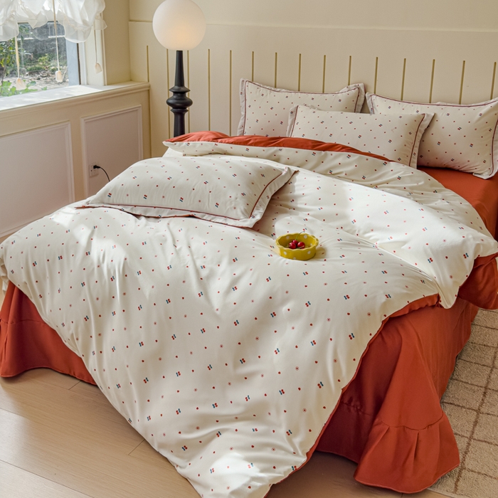 91家纺网 家纺一手货源 找家纺 可思家纺2025新款可思-简单款双层纱套件 小确幸