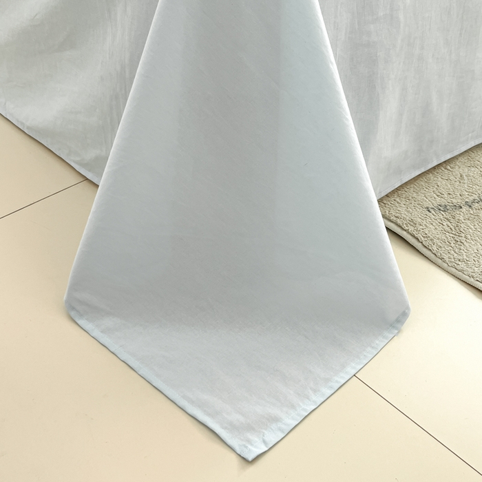 91家纺网 家纺一手货源 找家纺 寐居家纺 2025新款色织水洗棉套件 奶油玉+星空蓝