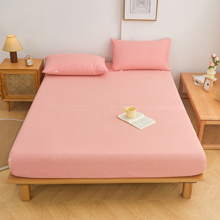 棉乐町家居  2025新款原棉粗布床笠 樱花粉