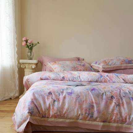 91家纺网 家纺一手货源 找家纺 （总）阿那亚 2025新款雅缎数码印花四件套