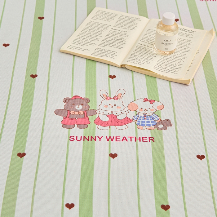 91家纺网 家纺一手货源 找家纺 棉乐町家居  2025新款原棉粗布床笠 甜酷法则