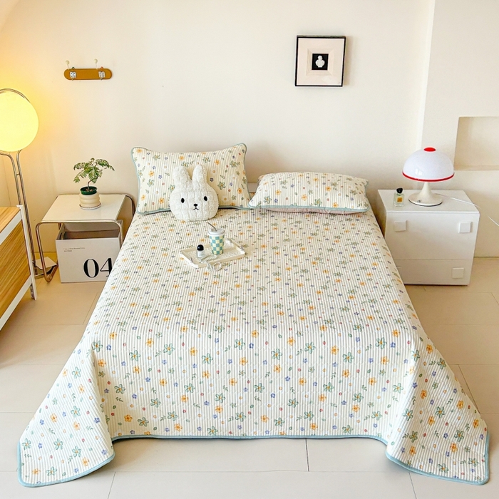 91家纺网 家纺一手货源 找家纺 恒尚居 2025新款全棉床盖床单小清新床垫床褥垫-跑量（四季款） 一路繁花