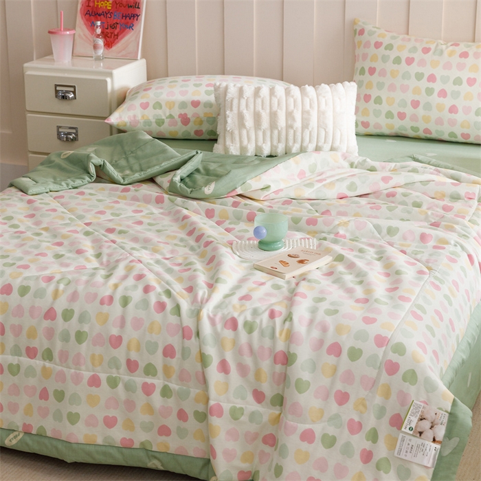 91家纺网 家纺一手货源 找家纺 恬思语家纺 2025新款全棉印花棉花夏被满天星