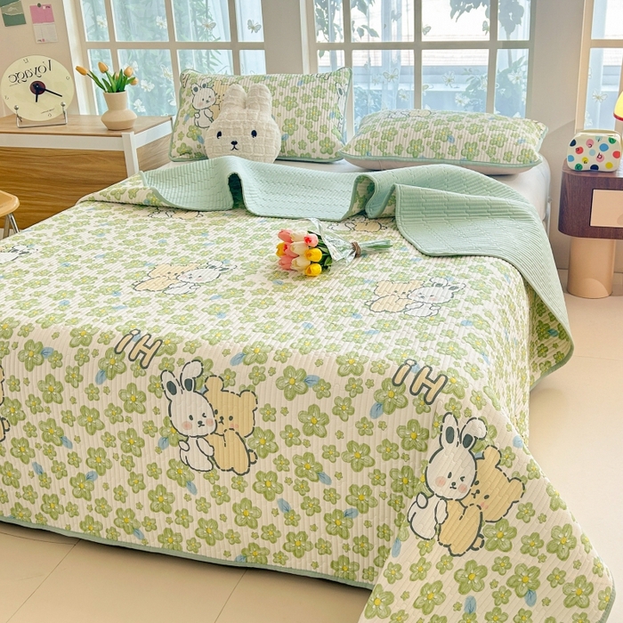 91家纺网 家纺一手货源 找家纺 恒尚居 2025新款全棉床盖床单小清新床垫床褥垫-跑量（四季款） 巴黎春天