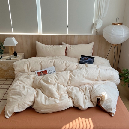 91家纺网 家纺一手货源 找家纺 （总）雅居纺家纺 2025全棉色织水洗棉四件套