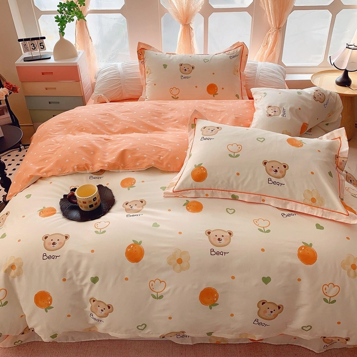 91家纺网 家纺一手货源 找家纺 奈萝家纺2025新款全棉 小号三件套 标准四件套 熊宝乐园