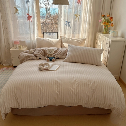 91家纺网 家纺一手货源 找家纺 （总）雅居纺家纺 2025全棉色织水洗棉四件套