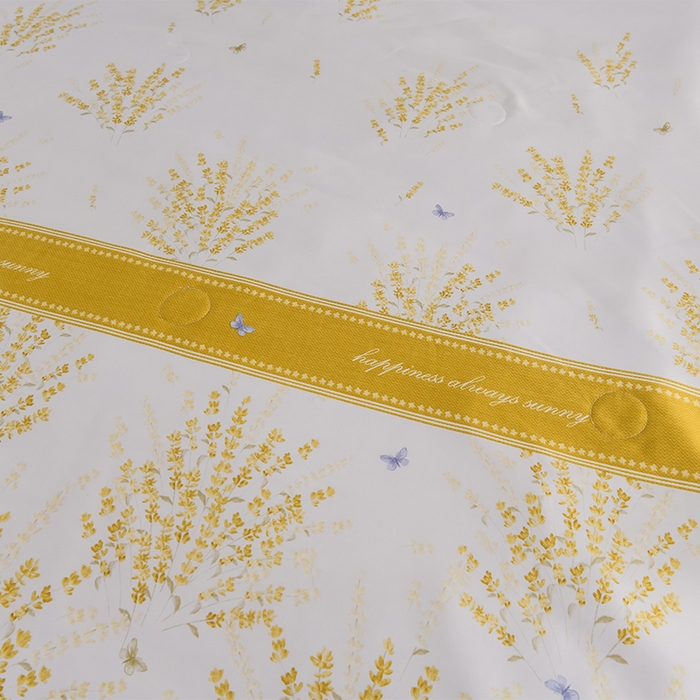 91家纺网 家纺一手货源 找家纺 千嘻汇2025新款水洗天丝真丝夏被四件套夏凉被空调被 金色麦田