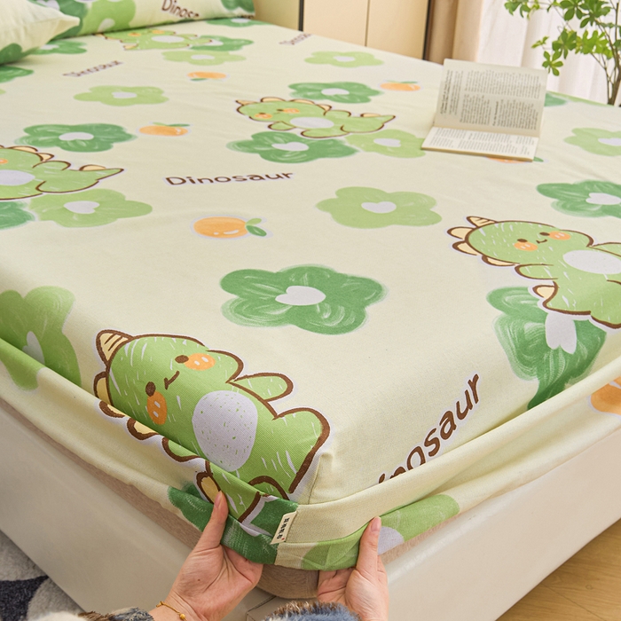 91家纺网 家纺一手货源 找家纺 棉乐町家居  2025新款原棉粗布床笠 兮心