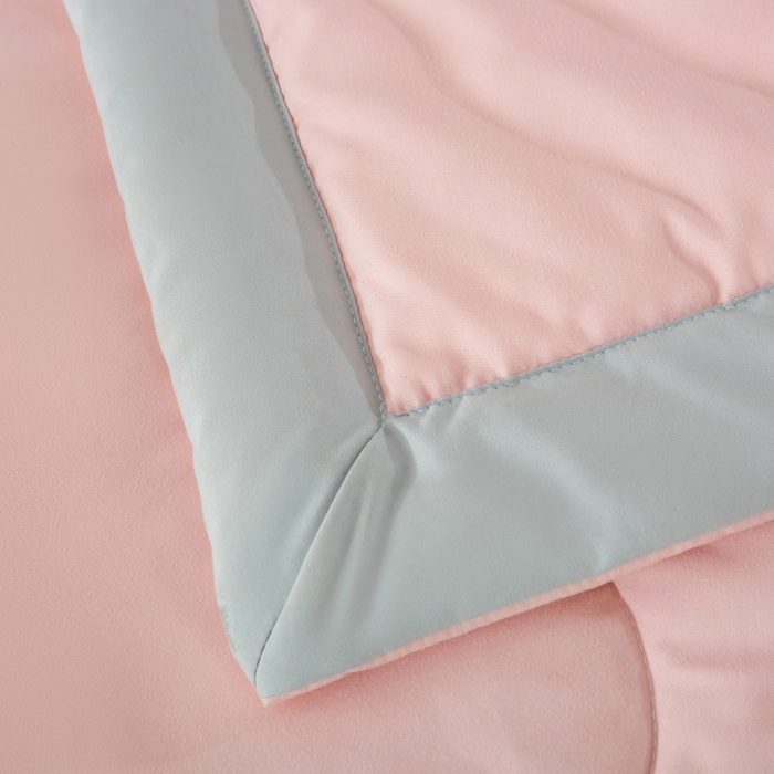 91家纺网 家纺一手货源 找家纺 苏秦家纺 2025夏季新款7A抗菌冰柔小奶皮夏被 粉色