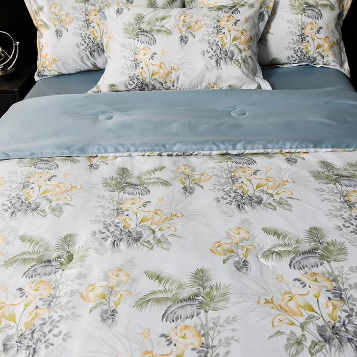 91家纺网 家纺一手货源 找家纺 千嘻汇2025新款水洗天丝真丝夏被四件套夏凉被空调被 贝加尔咖