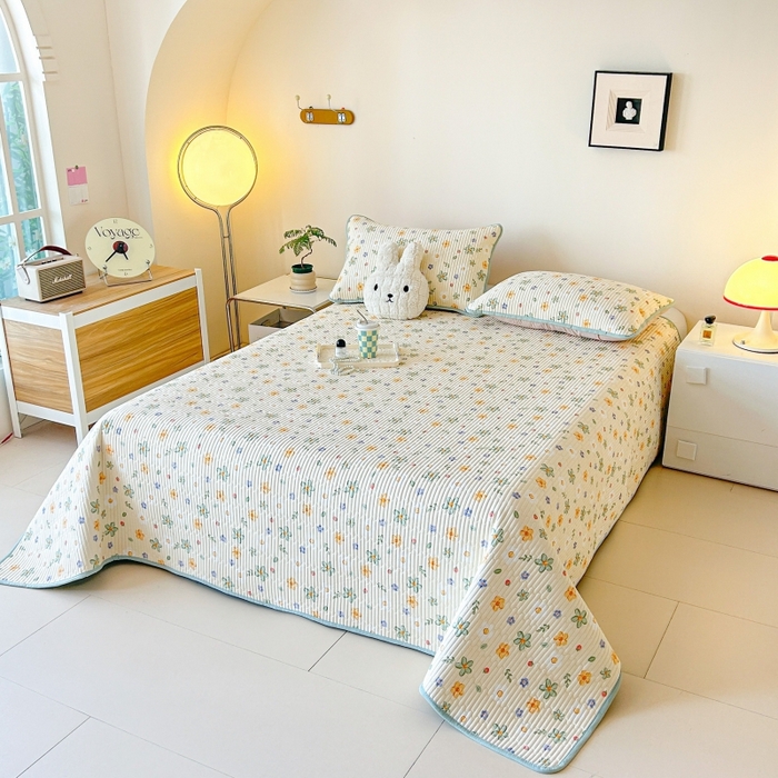 91家纺网 家纺一手货源 找家纺 恒尚居 2025新款全棉床盖床单小清新床垫床褥垫-跑量（四季款） 一路繁花