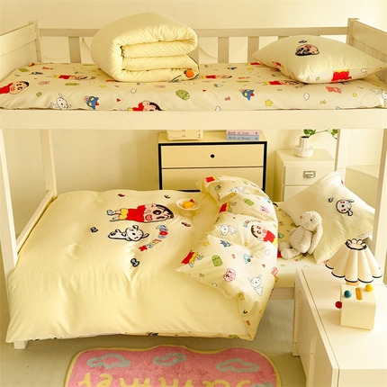 优贝 2025爆款学生季云朵棉水洗棉毛巾绣学生三件套四件套（提供买家绣）蜡笔小新