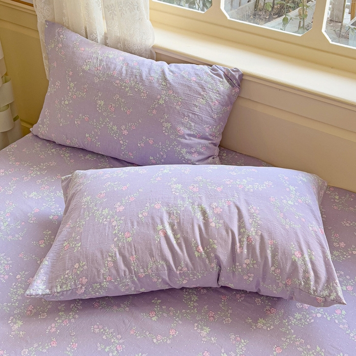 91家纺网 家纺一手货源 找家纺 （总）纽缦家纺 2025新款云感提花双层纱韩版四件套