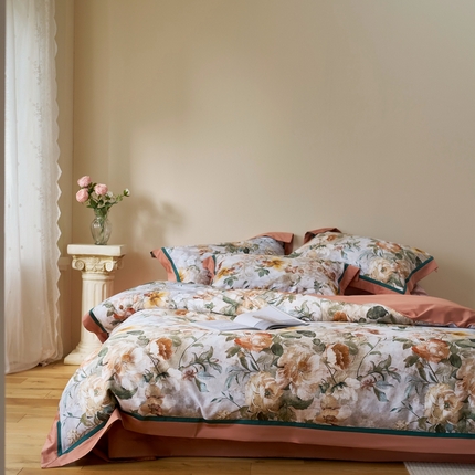 91家纺网 家纺一手货源 找家纺 （总）阿那亚 2025新款雅缎数码印花四件套