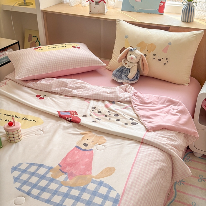 91家纺网 家纺一手货源 找家纺 （总）星期八 2025新款针织棉夏被四件套