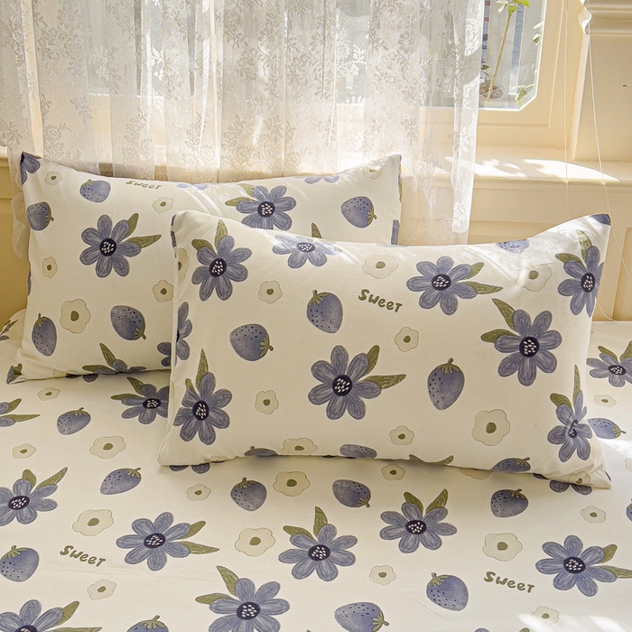 91家纺网 家纺一手货源 找家纺 极梦家纺（支持定制）  2025新款春秋130克加厚植物羊绒磨毛印花单床裙三件套 草本集