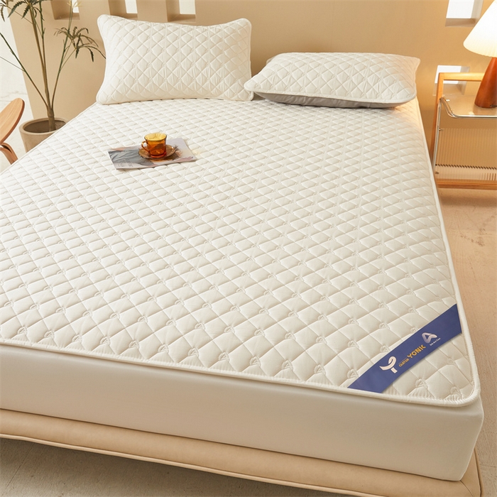 91家纺网 家纺一手货源 找家纺 布卢姆床垫 2025新款A类全棉castor优净丝洁净夹棉床笠--雅境系列 雅境-白