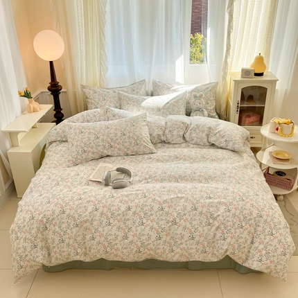 柠馨 2025新款13372全棉纯棉印花四件套-阿丽拉系列 竹影