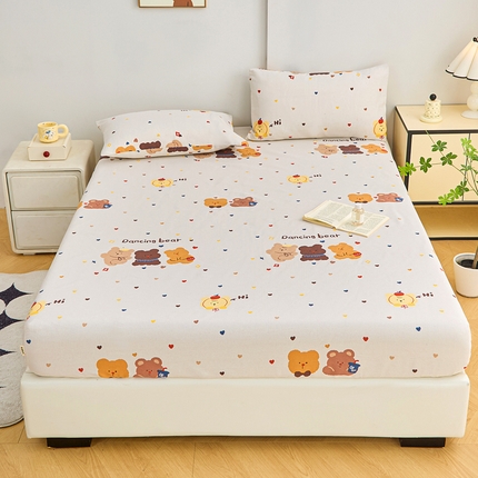 棉乐町家居  2025新款原棉粗布床笠 bear熊