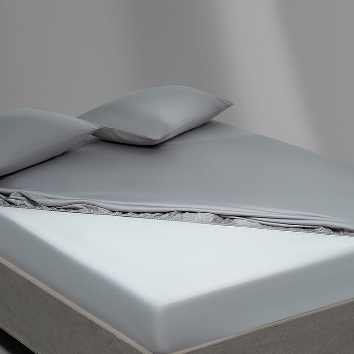 91家纺网 家纺一手货源 找家纺 蓝邻家纺 2025年新款全棉新疆长绒棉单品系列--床笠 浅灰