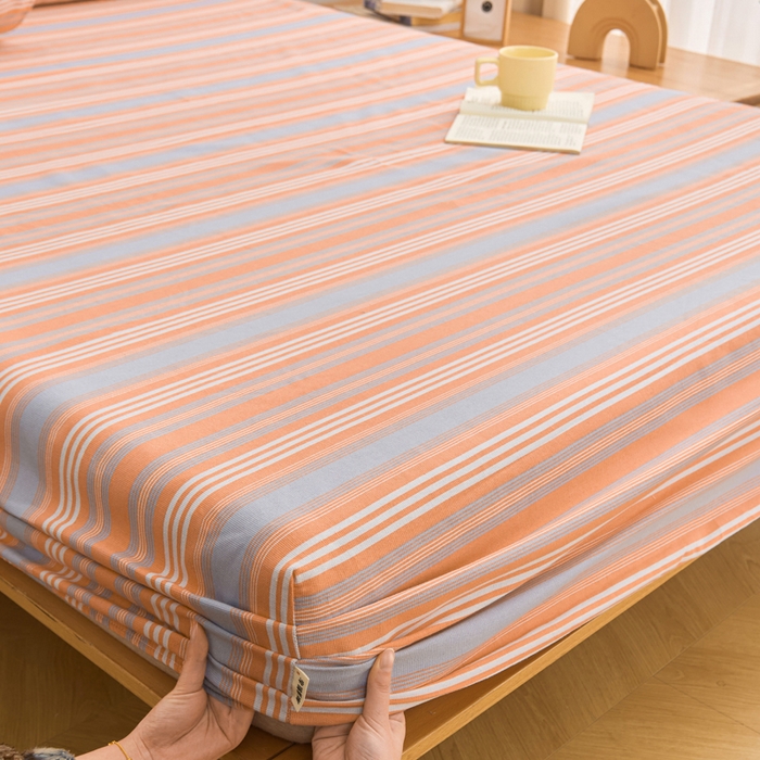 91家纺网 家纺一手货源 找家纺 棉乐町家居  2025新款原棉粗布床笠 热恋