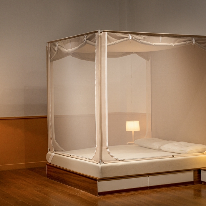 91家纺网 家纺一手货源 找家纺 飞轮海 2025新款全包遮光防蚊蚊帐Z31 香槟